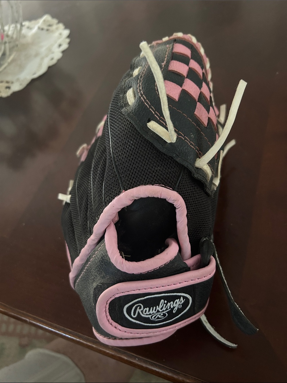 Rawlings Black and Pink Youth Baseball Glove Right Hand Thrower ESBC5